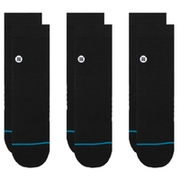 Stance Icon Quarter 3 Pack Black Medium Mens Socks