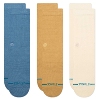 Stance Icon 3 Pack Cream Large Mens Socks