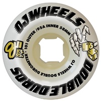 OJ Double Duro Mini Combo White Gum 99A/95A 58mm Skateboard Wheels