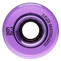 Z-Flex Z-Smooth V2 Purple Trans 83A 63mm Skateboard Wheels