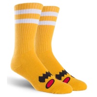Toy Machine Monster Face Mustard Socks